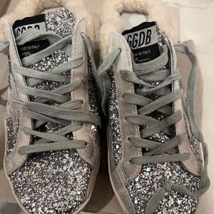 Golden goose superstar sabot glitter